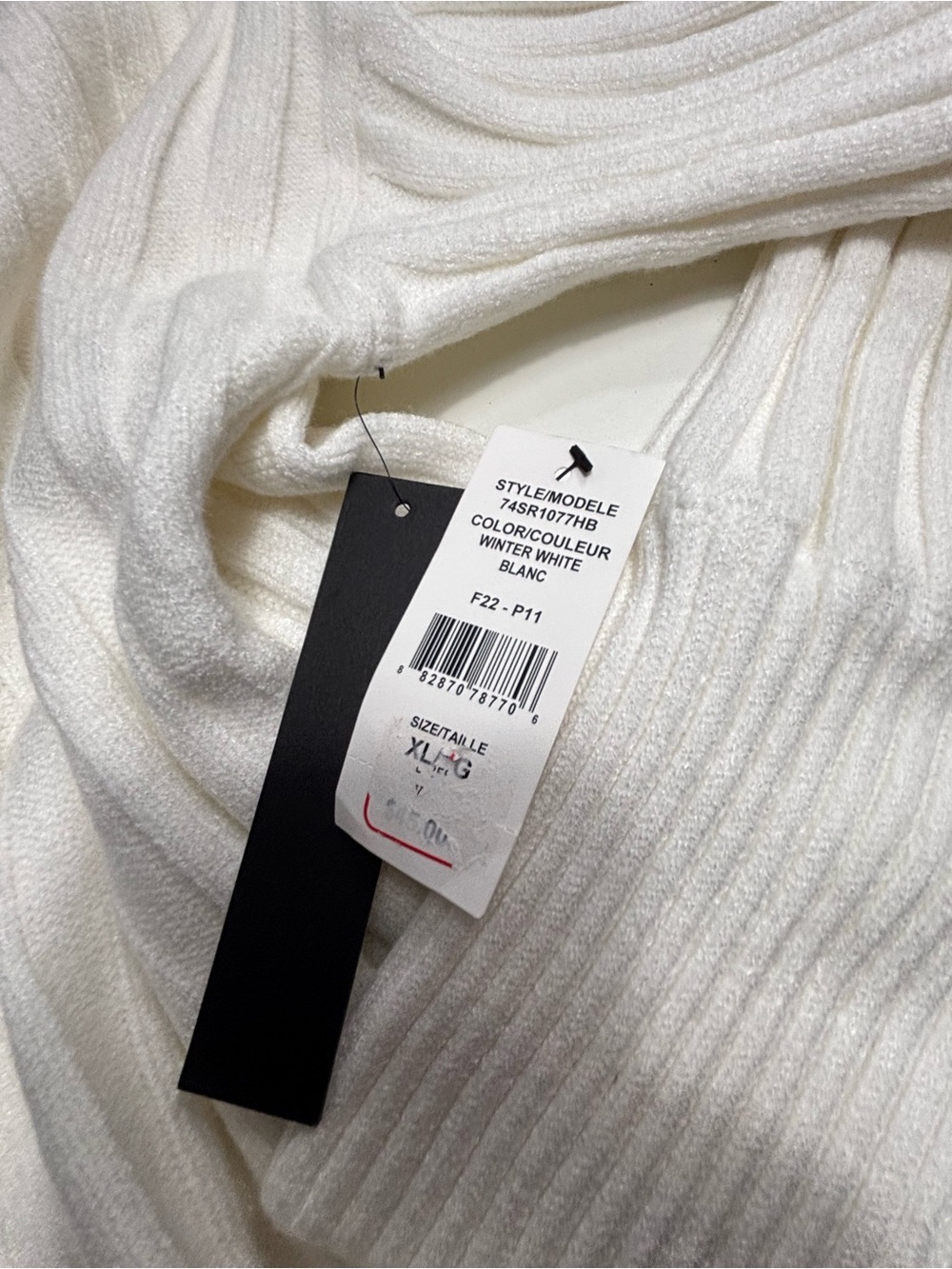 Design Label Chunky Ribbed Winter White Sweater - Picture 6 of 7